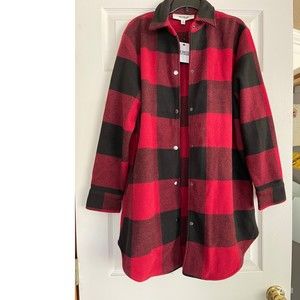 NWT BB Dakota by Steve Madden Eldridge Buffalo Plaid Coat Shacket Size S